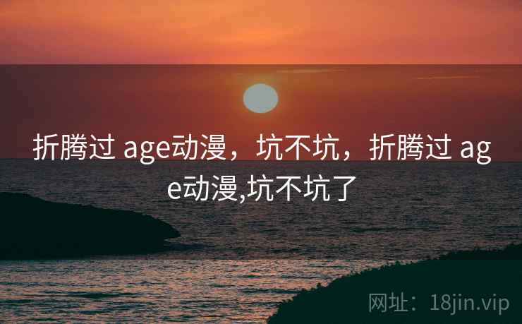 折腾过 age动漫，坑不坑，折腾过 age动漫,坑不坑了